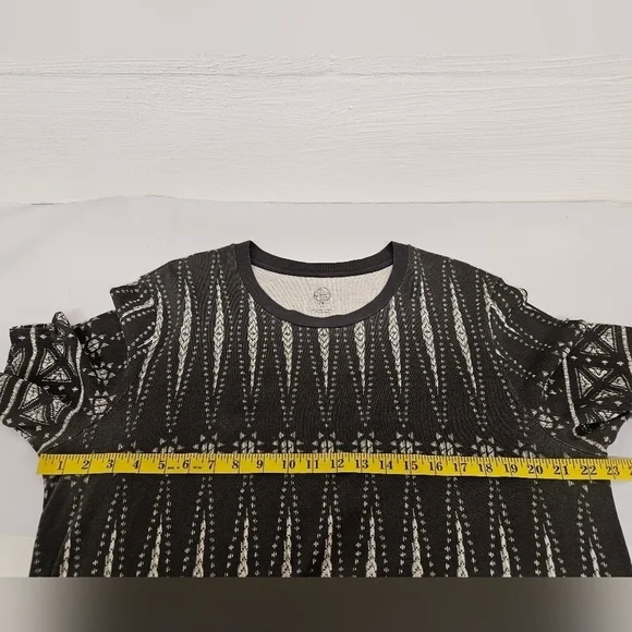 Tory Burch Bologan Knit Aztec Drawstring Dress in Charcoal and White Sz XL - Picture 10 of 10